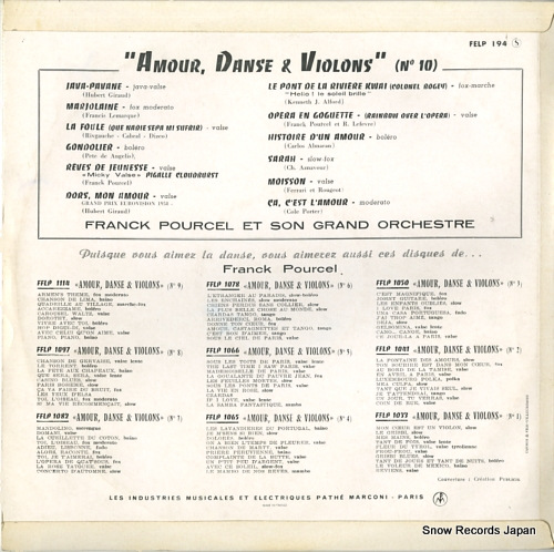 POURCEL, FRANCK amour, danse et violons FELP194