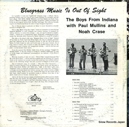 V/A bluegrass music is out of sight KB-539