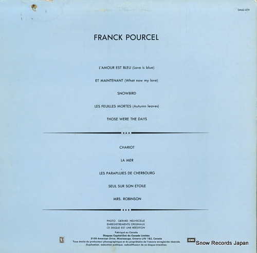 POURCEL, FRANCK l'amour est bleu SM62.079