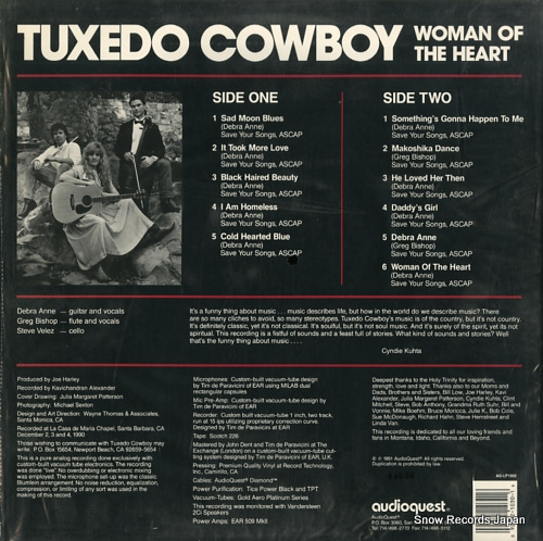 TUXEDO COWBOY woman of the heart AQ-LP1002