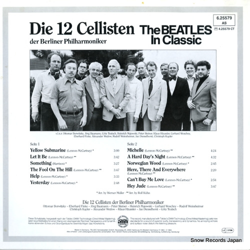 DIE 12 CELLISTEN DER BERLINER PHILHARMONIKER the beatles in classic 6.25579