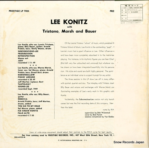 KONITZ, LEE subconscious-lee SMJ-6522(M)