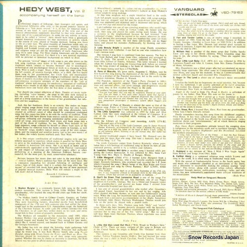 WEST, HEDY hedy west volume two VSD.79162