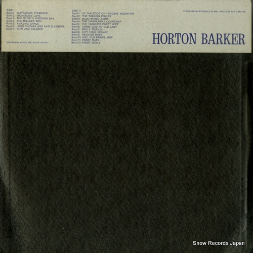 BARKER, HORTON traditional singer FA2362