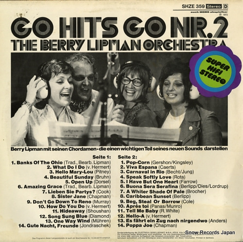 LIPMAN, BERRY go hits go nr. 2 (28 top hits for dancing) SHZE359