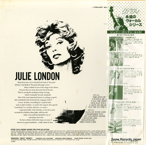 LONDON, JULIE the end of the world GP631