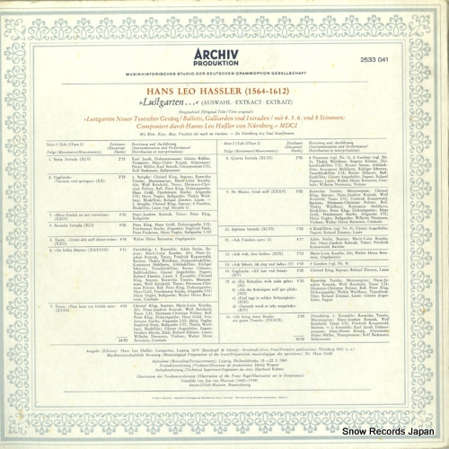 KNOTHE, DIETRICH hassler; lustgarten 2533041