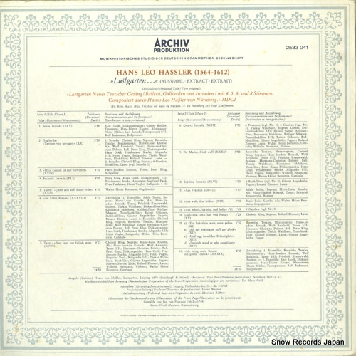 KNOTHE, DIETRICH hassler; lustgarten 2533041