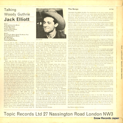 ELLIOTT, JACK talking woody guthrie 12T93