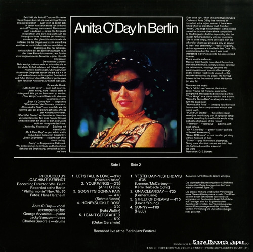 O'DAY, ANITA anita o'day in berlin ULS-6068-P