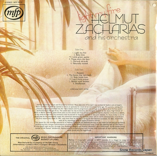 ZACHARIAS, HELMUT light my fire MFP3012