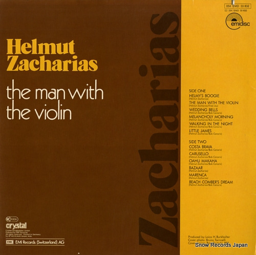 ZACHARIAS, HELMUT the man with the violin 054EMD33832