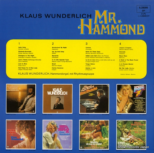 WUNDERLICH, KLAUS mr. hammond 6.28006