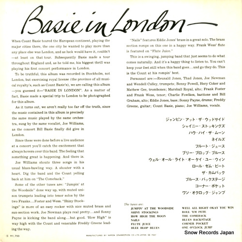 BASIE, COUNT basie in london MV1126