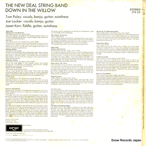NEW DEAL STRING BAND, THE down in the willow ZFB69