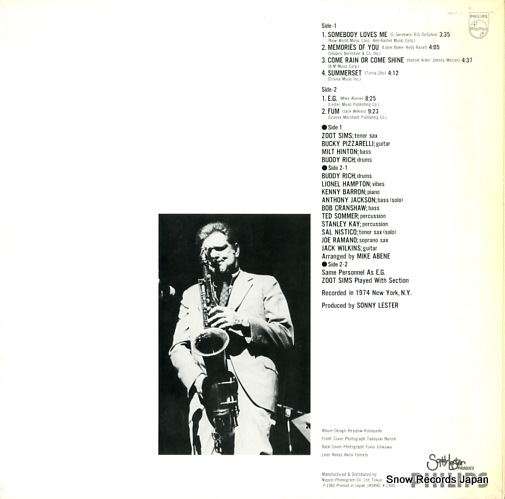 ȡॺХǥå zoot simis featuring buddy rich 16PJ-2003