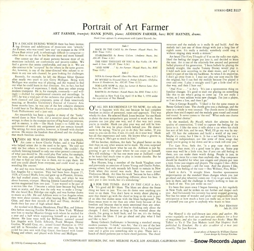 FARMER, ART portrait of art farmer GXC3117