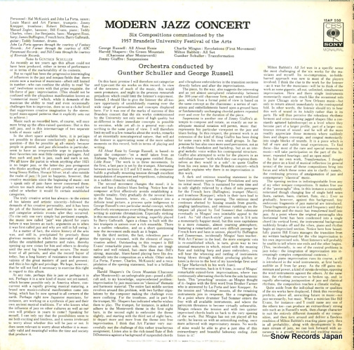 SCHULLER, GUNTHER brandeis jazz festival 15AP550