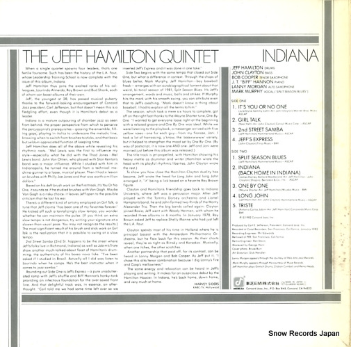 HAMILTON, JEFF QUINTET, THE indiana ICJ-80233