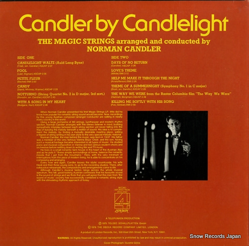 CANDLER, NORMAN candler by candlelight SP44251