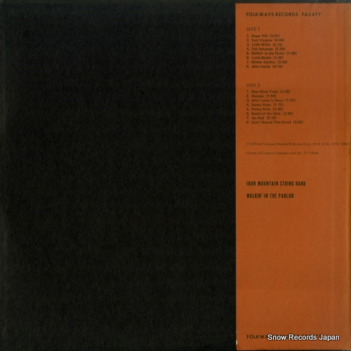 IRON MOUNTAIN STRING BAND, THE walkin' in the parlor FA2477