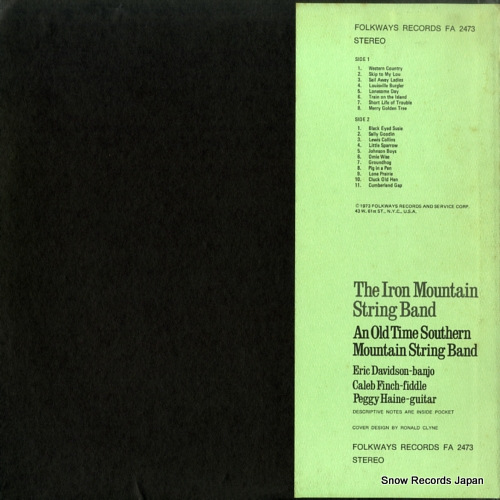 IRON MOUNTAIN STRING BAND, THE an old time southern mountain string band FA2473