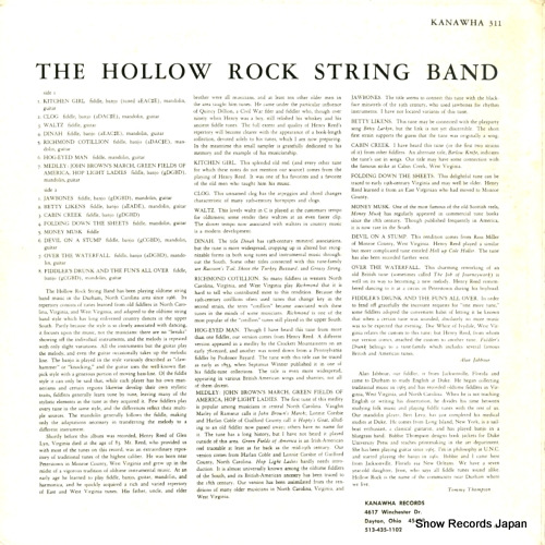 THE HOLLOW ROCK STRING BAND traditional dance tunes KANAWHA311