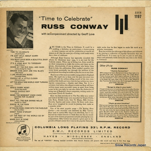 CONWAY, RUSS time to celebrate 33SX1197