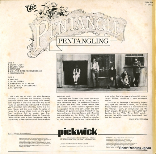 PENTANGLE pentangling SHM924