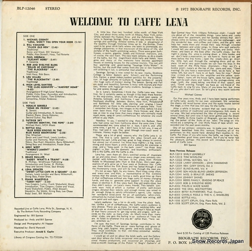 V/A welcome to caffe lena BLP-12046