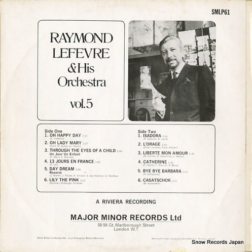 LEFEVRE, RAYMOND raymond lefevre & his orchestra vol.5 SMLP61