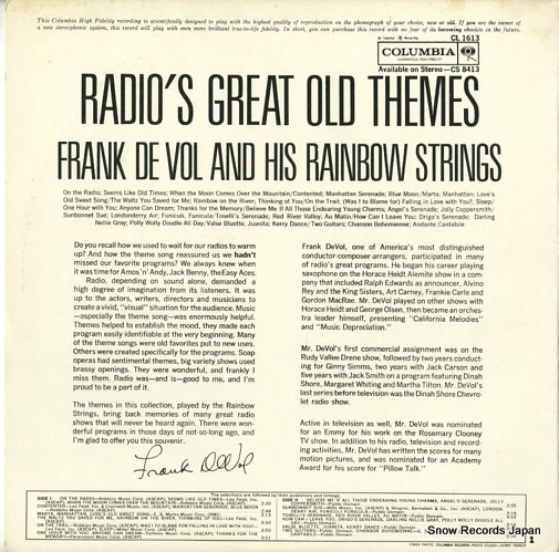 DE VOL, FRANK radio's great old themes CL1613