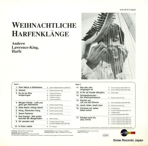 LAWRENCE-KING ANDREW weihnachtliche harfenklange AMB68812
