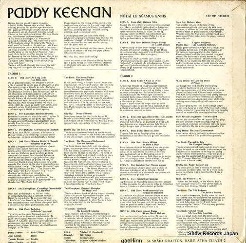 KEENAN, PADDY paddy keenan CEF045
