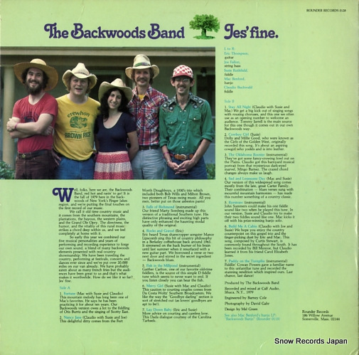 THE BACKWOODS BAND jes' fine ROUNDER0128