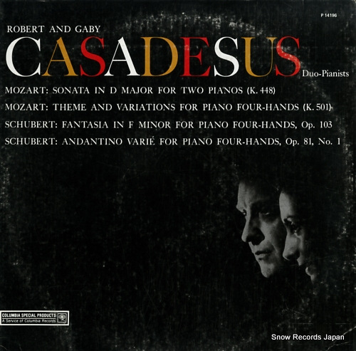 CASADESUS, ROBERT AND GABY mozart; sonata in d major for two pianos P14196