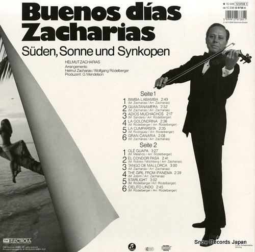 ZACHARIAS, HELMUT buenos dias zacharias 0381297381