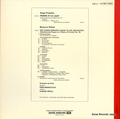 MARKEVITCH, IGOR prokofiev; pierre et le loup 2C069-14055