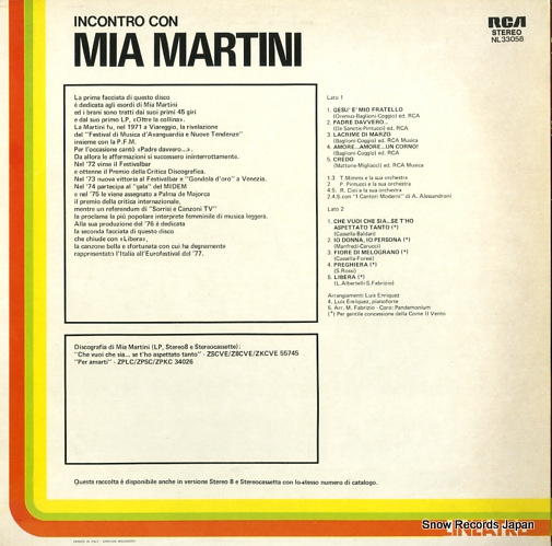 MARTINI, MIA incontro con mia martini NL33058