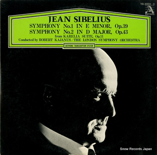 KAJANUS, ROBERT sibelius; symphony no.1/no.2 YD-3002