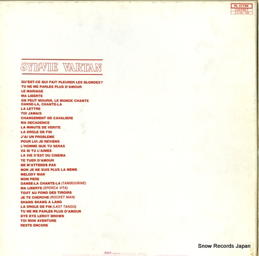 VARTAN, SYLVIE sylvie vartan PL37796
