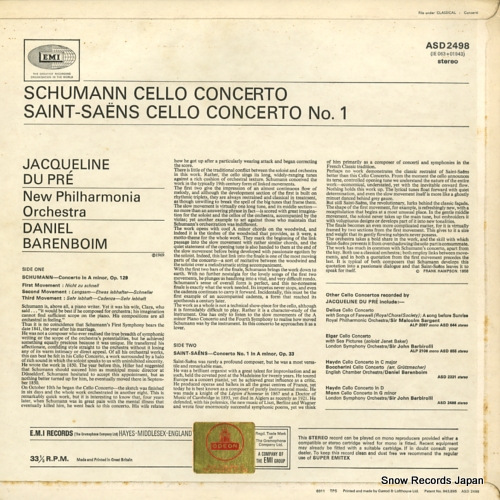 㥯꡼̡ǥ塦ץ schumann; cello concerto in a minor ASD2498