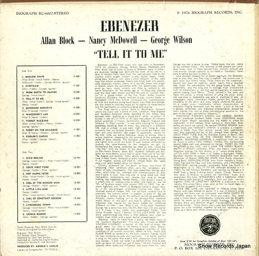 EBENEZER tell it to me RC-6007