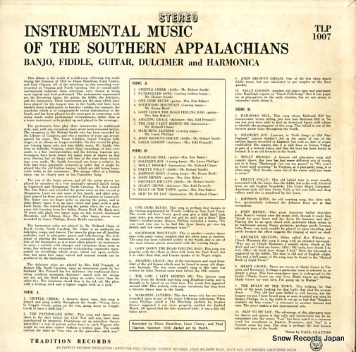 V/A instrumental music of the southern appalachians TLP1007