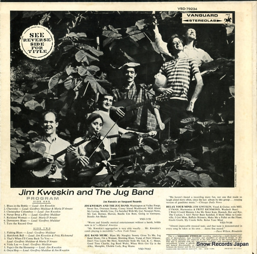 KWESKIN, JIM, AND THE JUG BAND see reverse side for title VSD-79234
