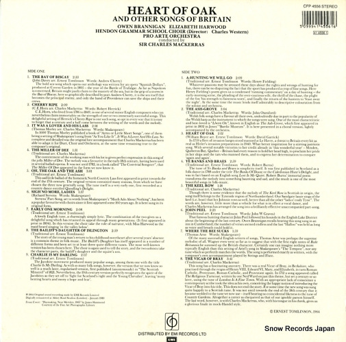 㡼륺ޥå饹 heart of oak and other songs of britain CFP4556