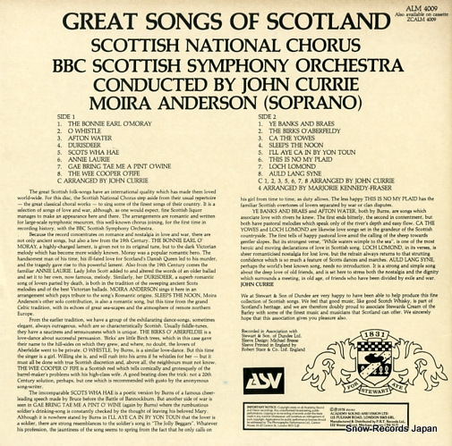 ⥤顦 great songs of scotland ALM4009