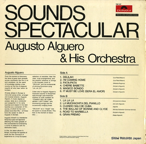 ALGUERO, AUGUSTO, AND HIS ORCHESTRA sounds spectacular 184147