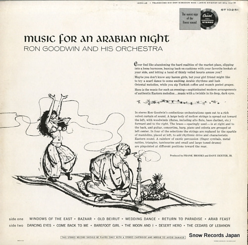 GOODWIN, RON music for an arabian night ST10251