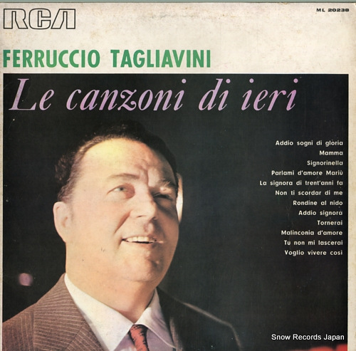 TAGLIAVINI, FERRUCCIO le canzoni di ieri ML20238